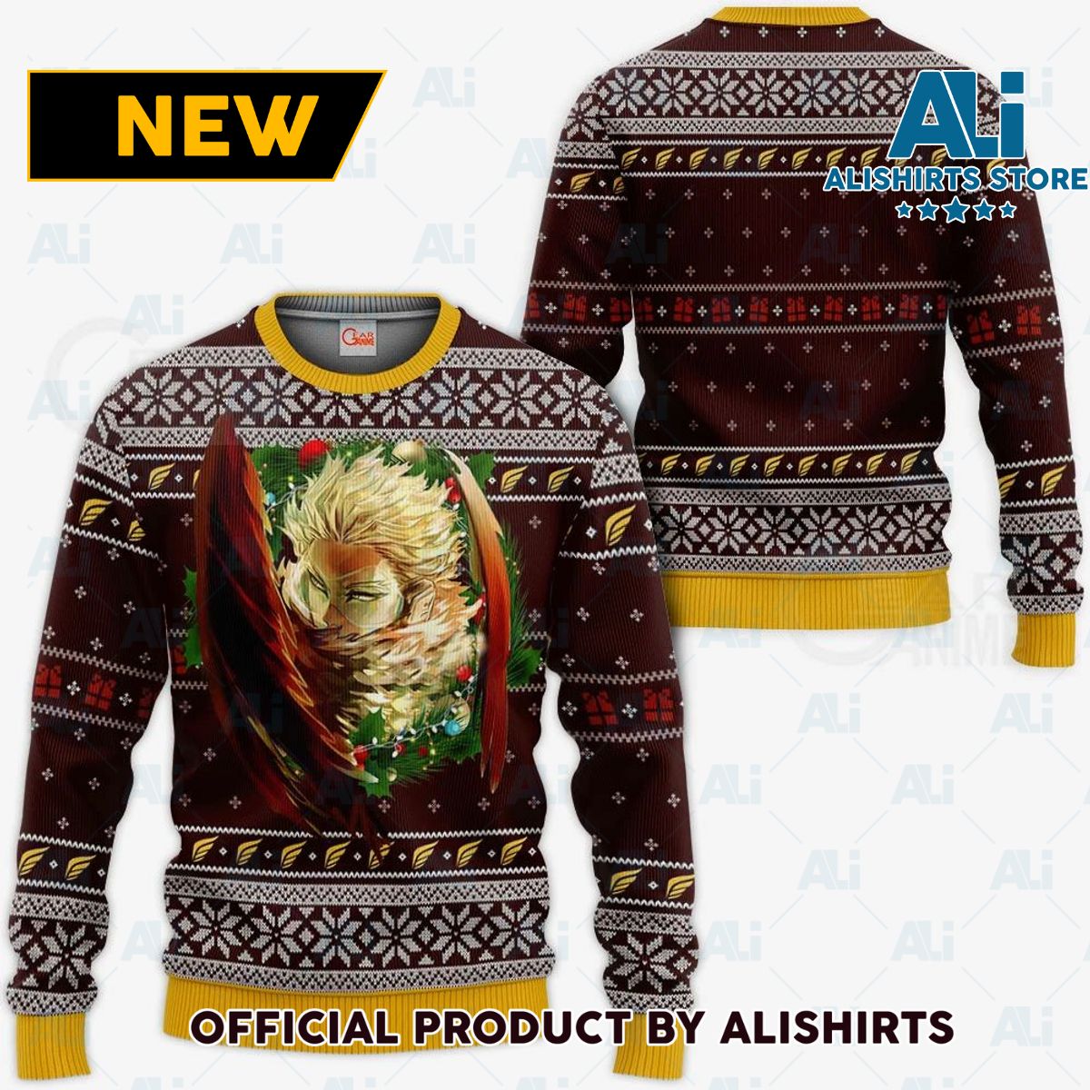 Keigo Takami Hawks Ugly Christmas Sweater MHA Anime