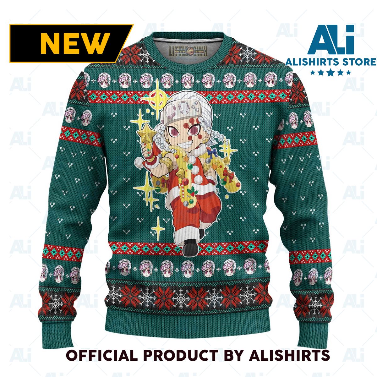 Tengen Uzui Demon Slayer Anime Ugly Christmas Sweater