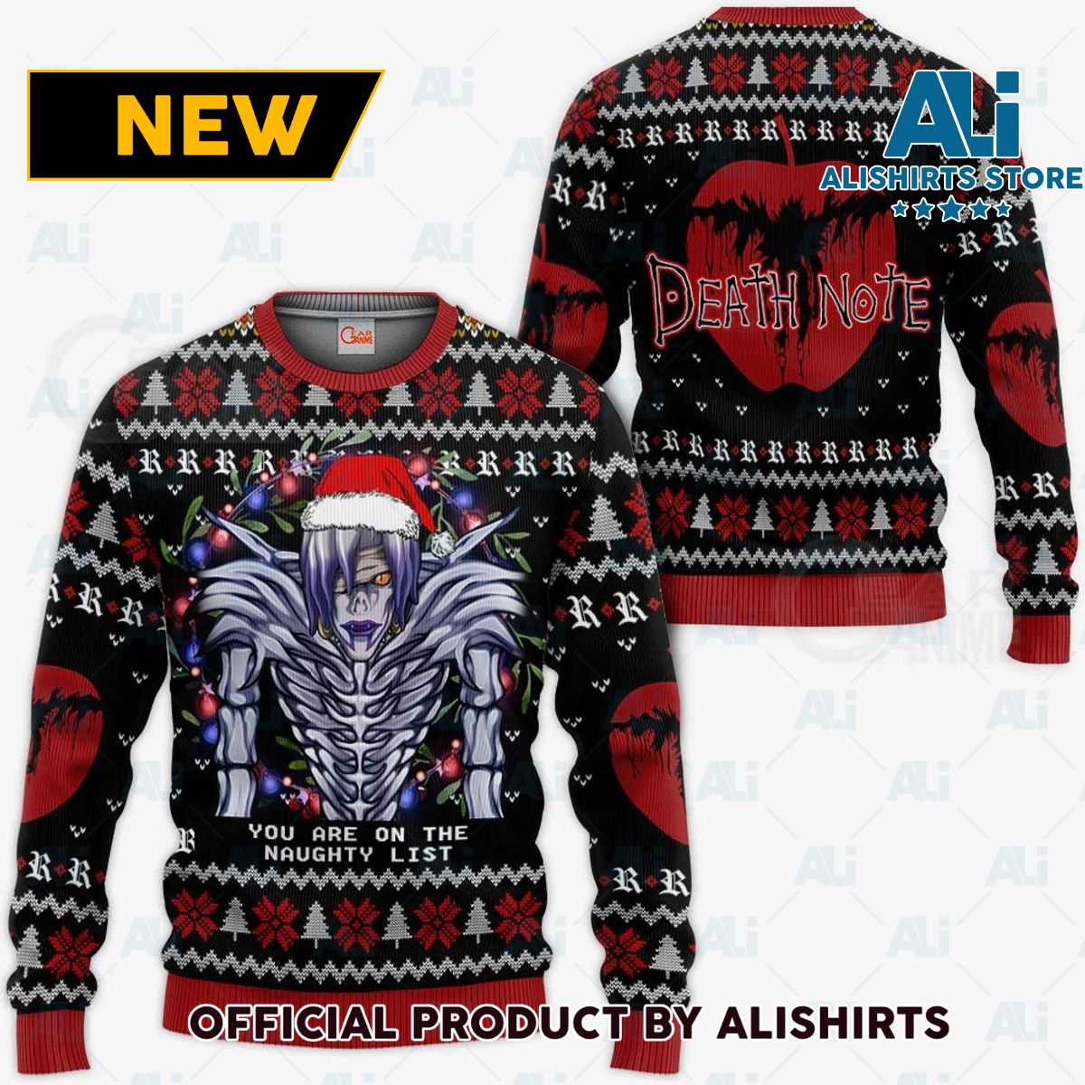 Shinigami Rem Ugly Christmas Sweater Death Note Anime