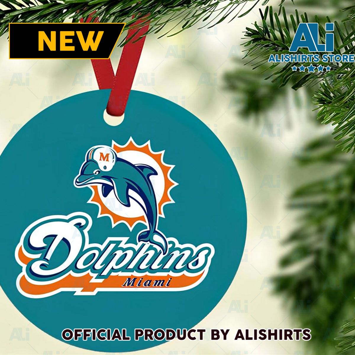 Miami Dolphins Football Custom NFL Football Ornaments 2022