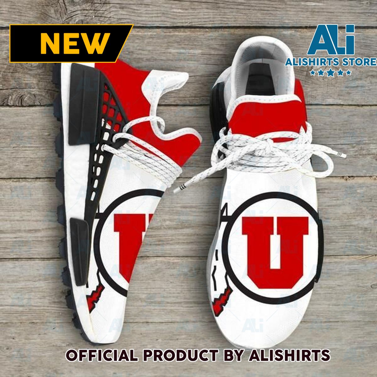 Utah Utes Ncaa NMD Human Race shoes Custom  Sneakers