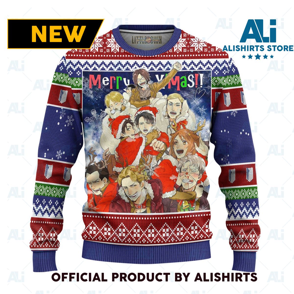 Scout Regiment Attack On Titan Anime Ugly Christmas Sweater