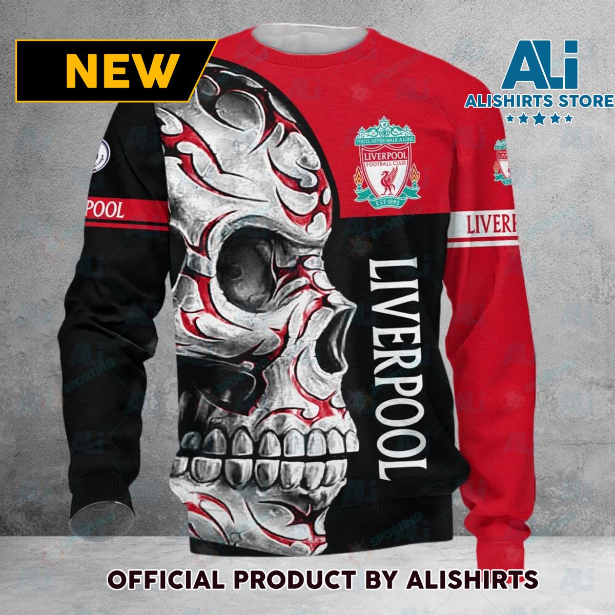 Liverpool FC Premier League Skull Sweater