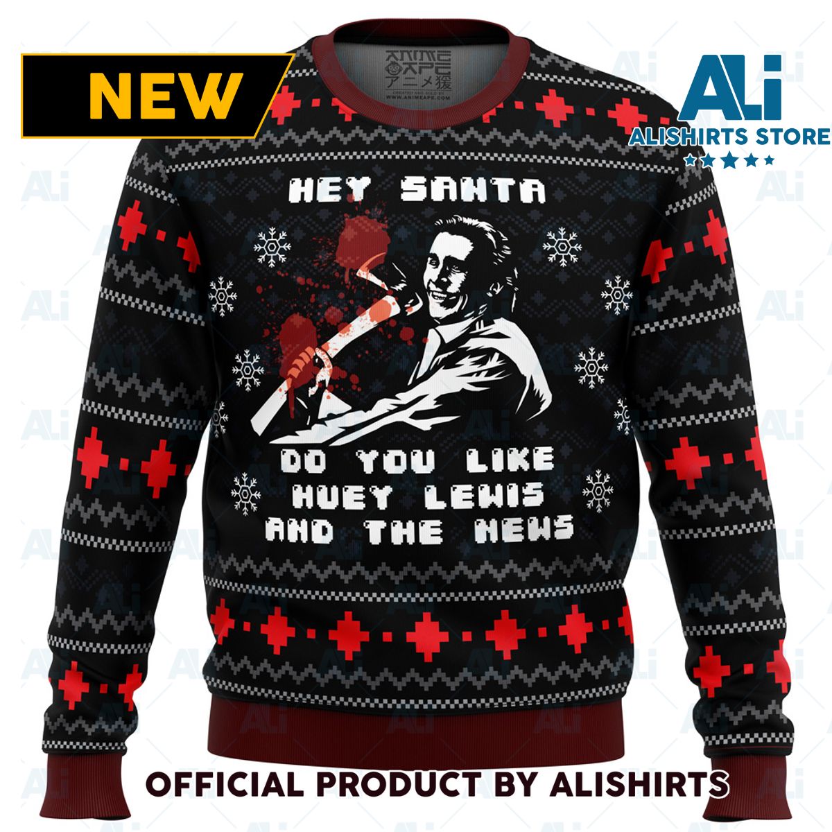 American Santa American Psycho Ugly Christmas Sweater