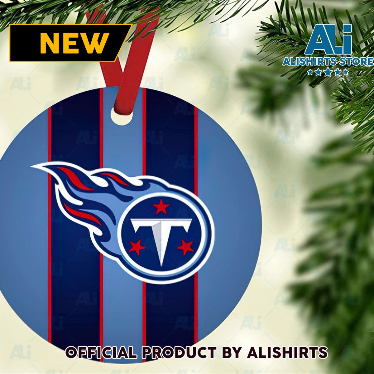 Tennessee Titans Football Custom NFL Christmas Ornaments