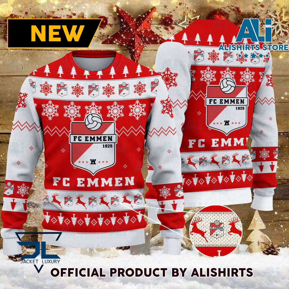 FC Emmen Eredivisie Ugly Christmas sweater