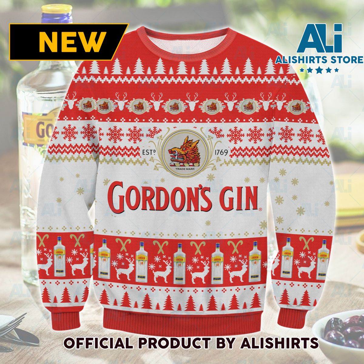 Gordon‚Äôs gin Ugly Christmas Sweater