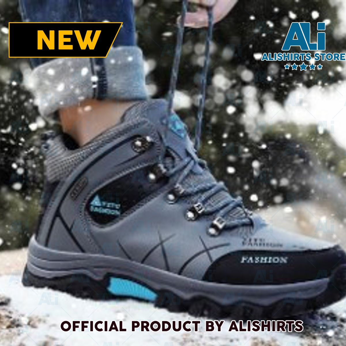 Men Warm Fleece Snow Boots