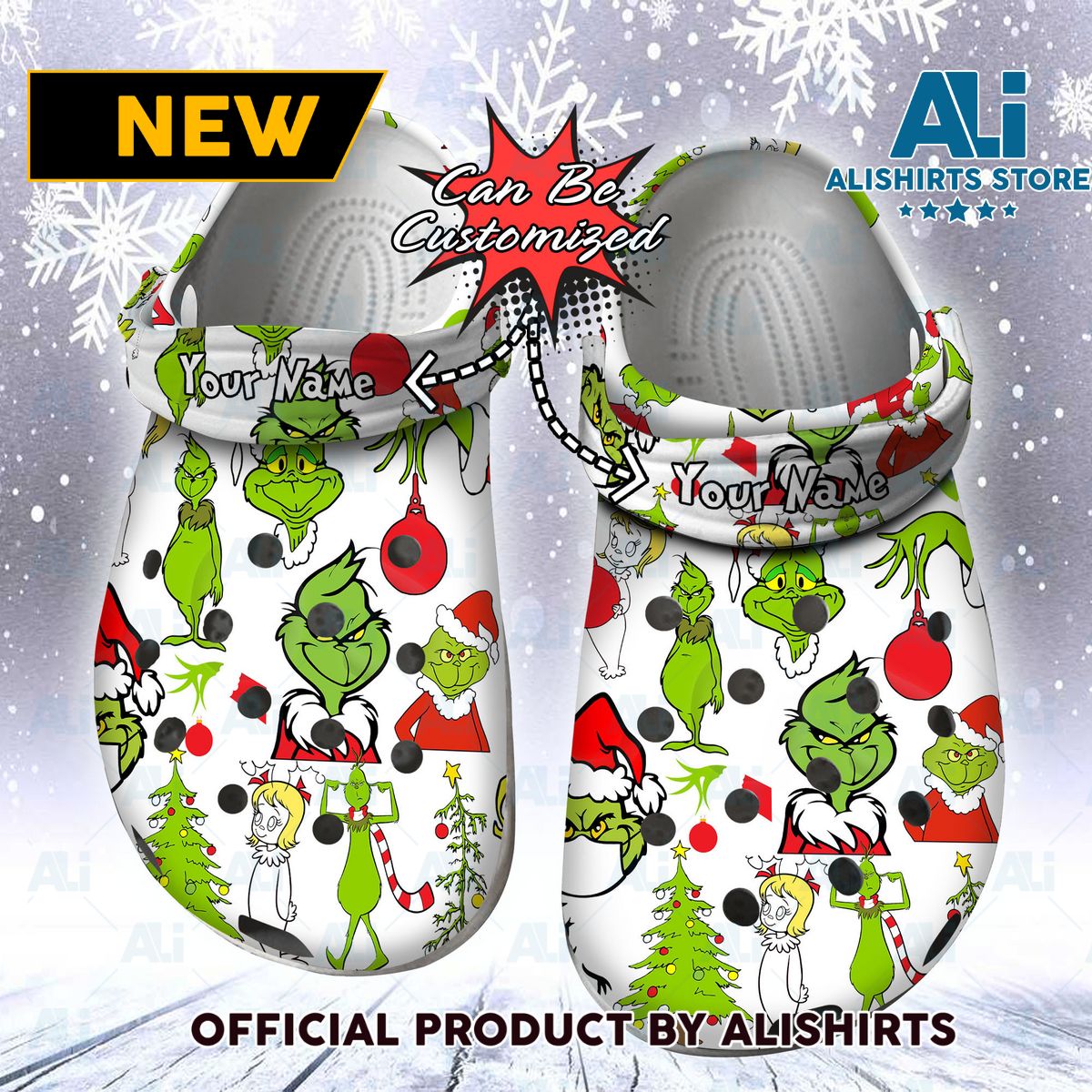 Merry Grinchmas Face Crocband Crocs Crocband Clog