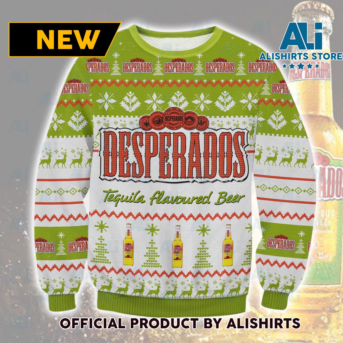 Desperado Tequila Flavoured Beer Ugly Christmas Sweater