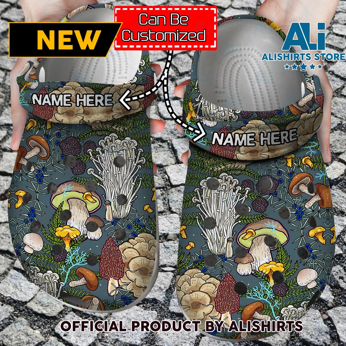 Mushroom Collection Pattern Crocs Crocband Clog Shoes