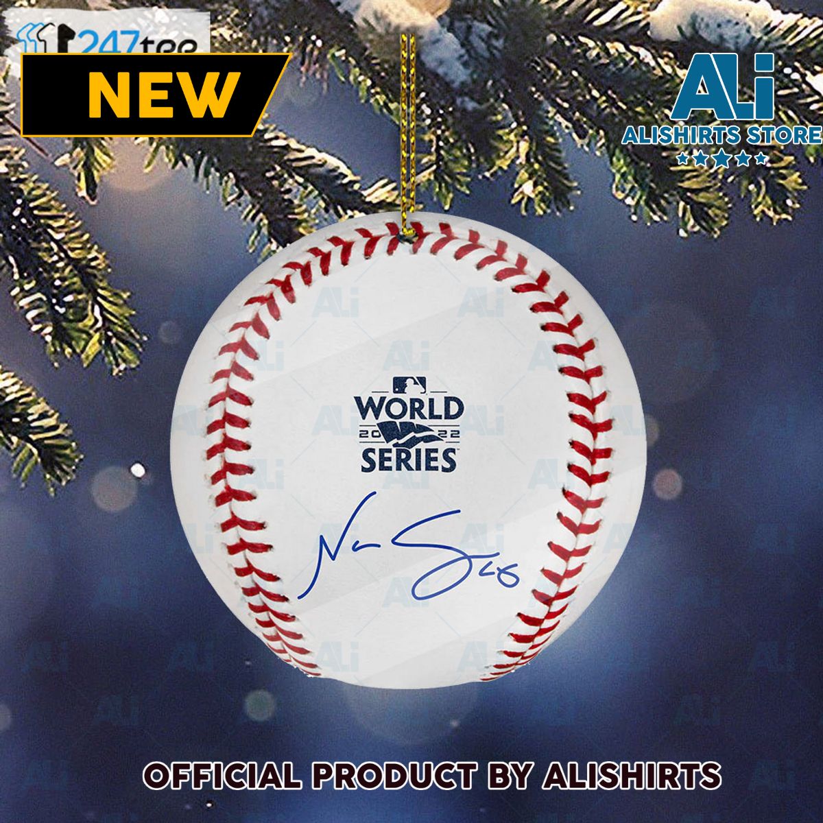 Noah Syndergaard Philadelphia Phillies Autographed 2022 Mlb World Series Logo Baseball