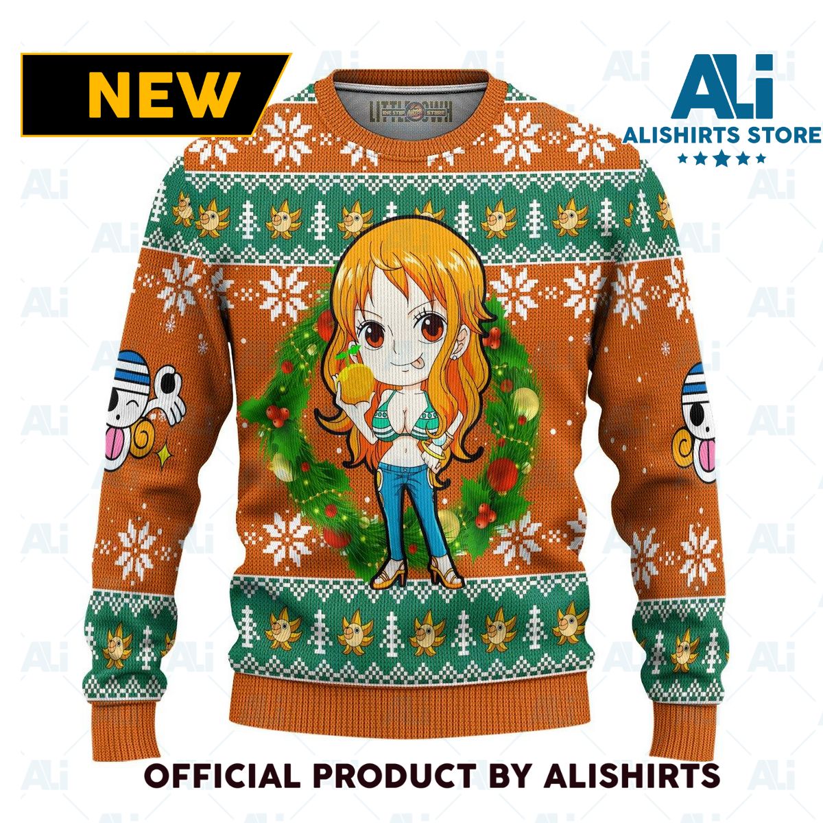 Nami One Piece Anime Ugly Christmas Sweater