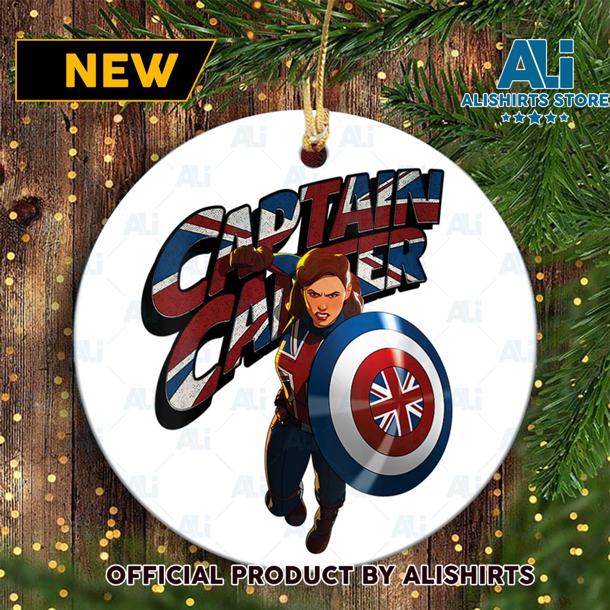 Womens Marvel WHAT IF Captain Carter Union Jack Marvel Ornaments