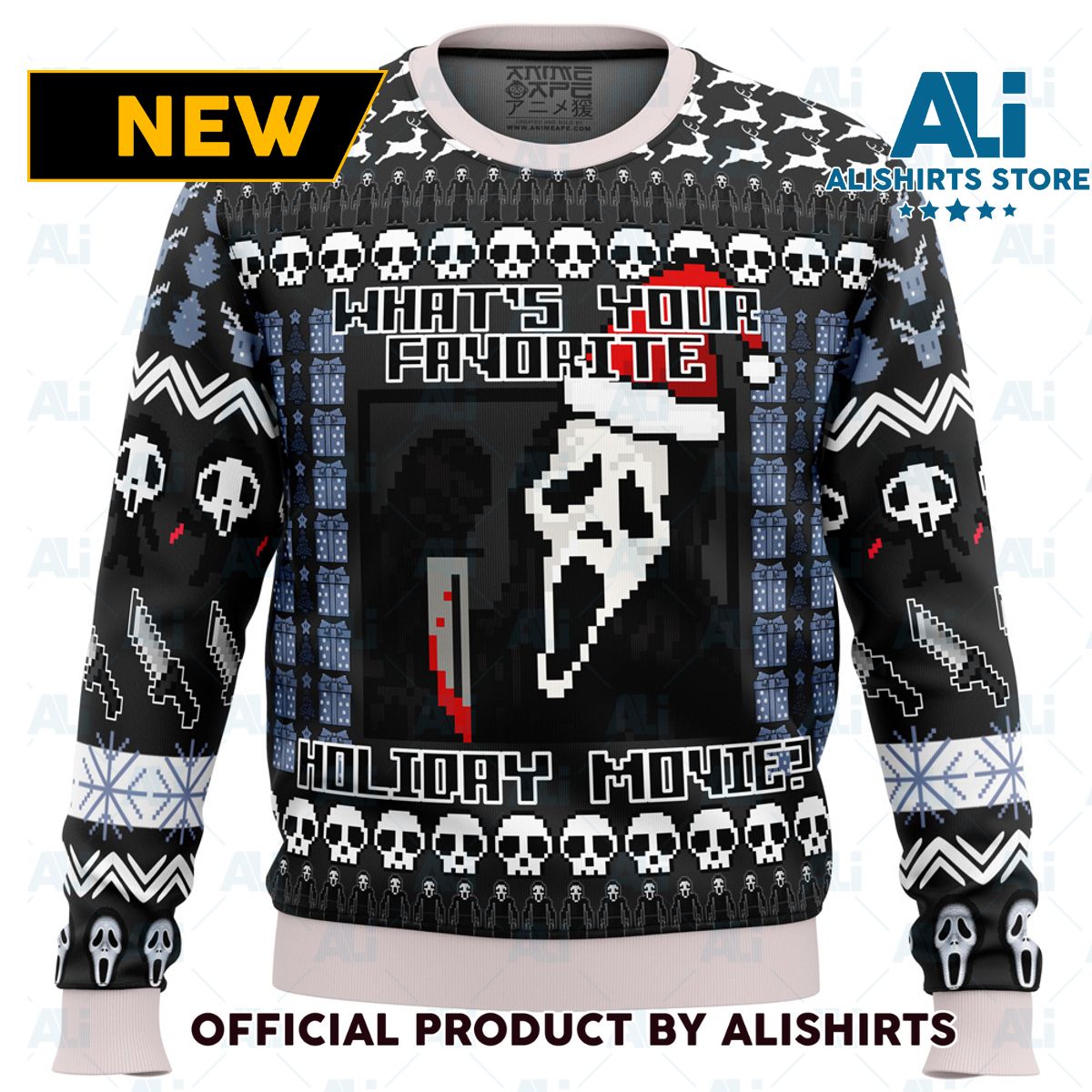 Scream Holiday Ugly Christmas Sweater