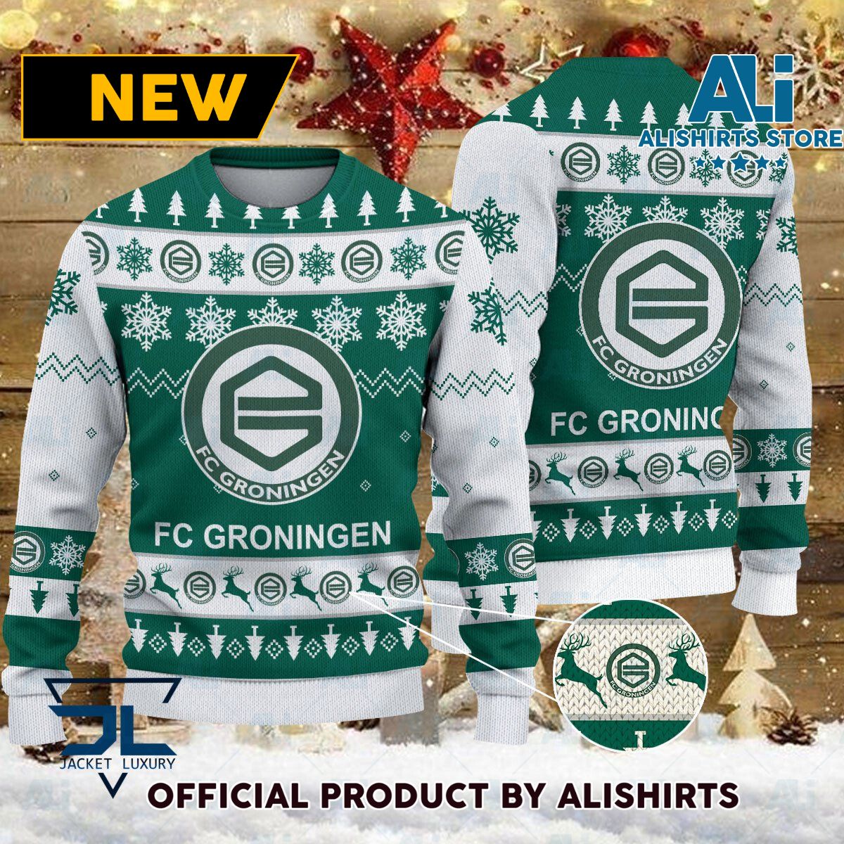 FC Groningen Eredivisie Ugly Christmas sweater