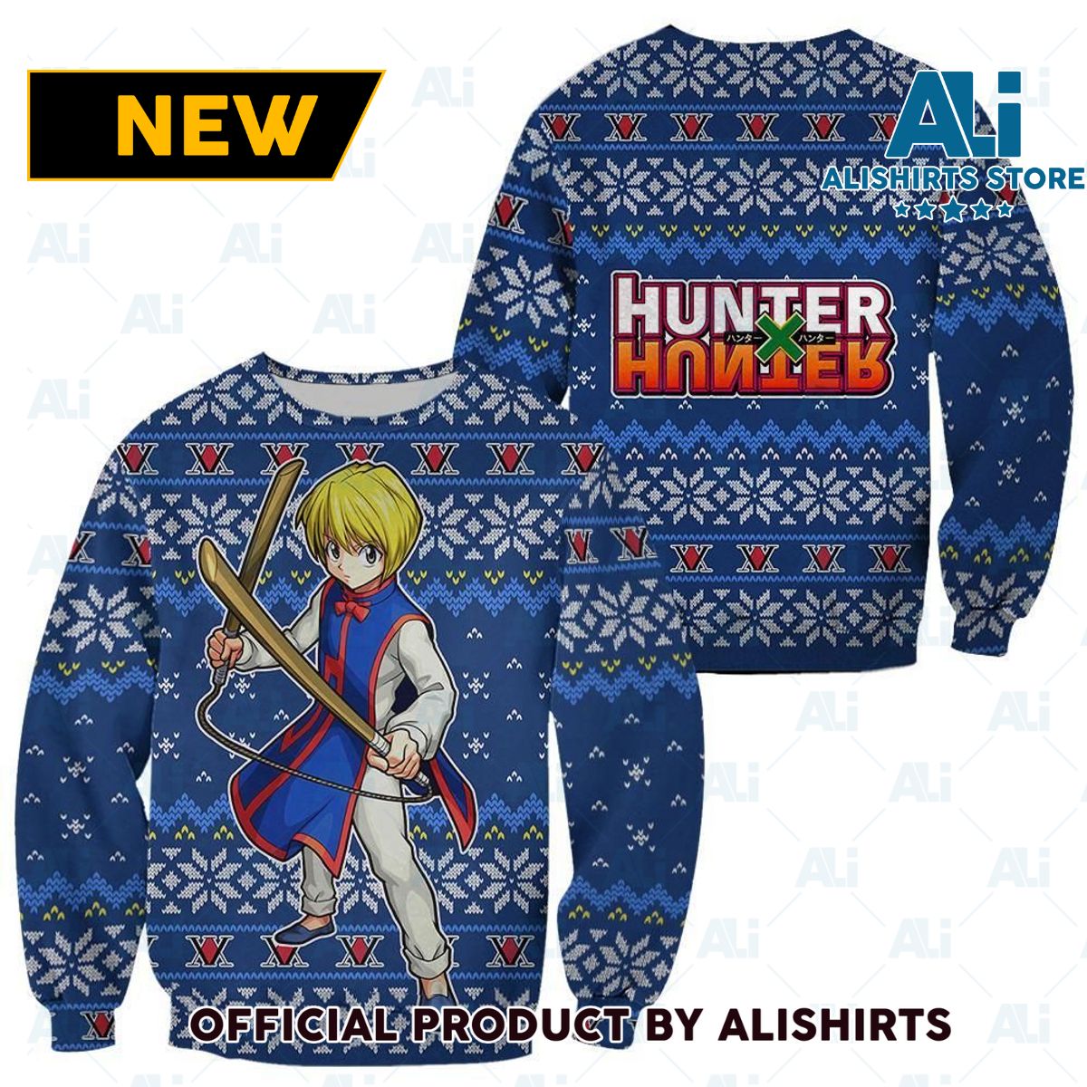 Kurapika Ugly Christmas Sweater Hunter X Hunter Anime