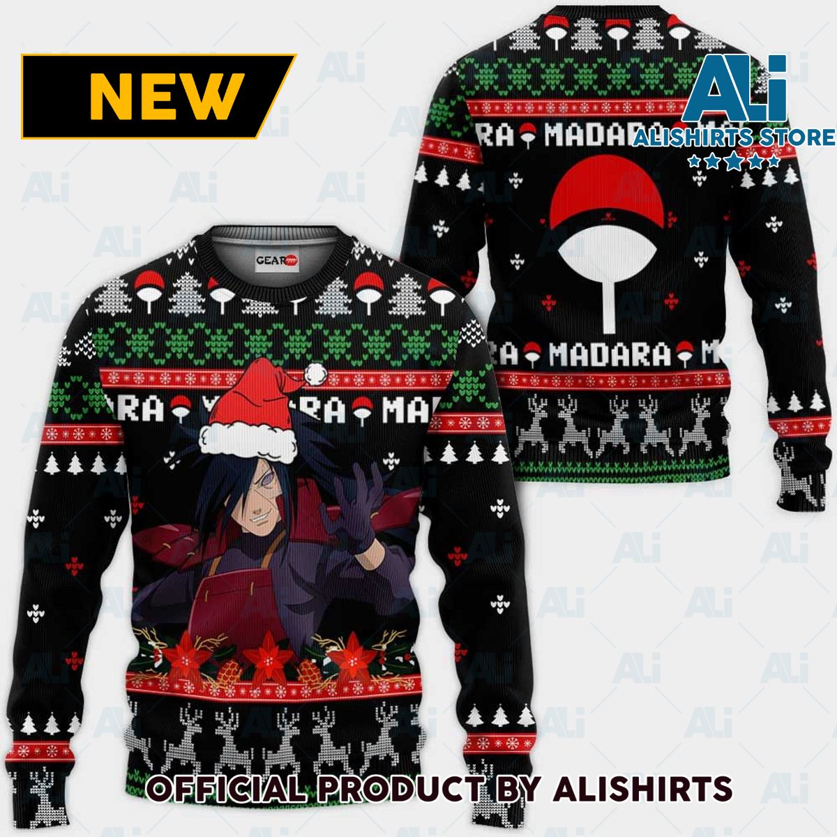 Uchiha Madara Ugly Christmas Sweater Custom Nrt Anime