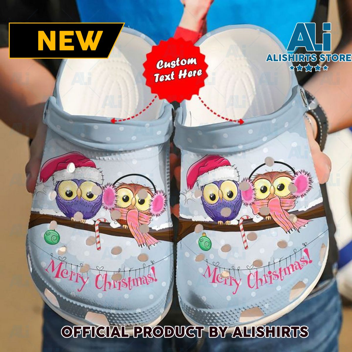 Owl Merry Christmas Crocs Crocband Clog Shoes Thanksgiving Christmas Gifts