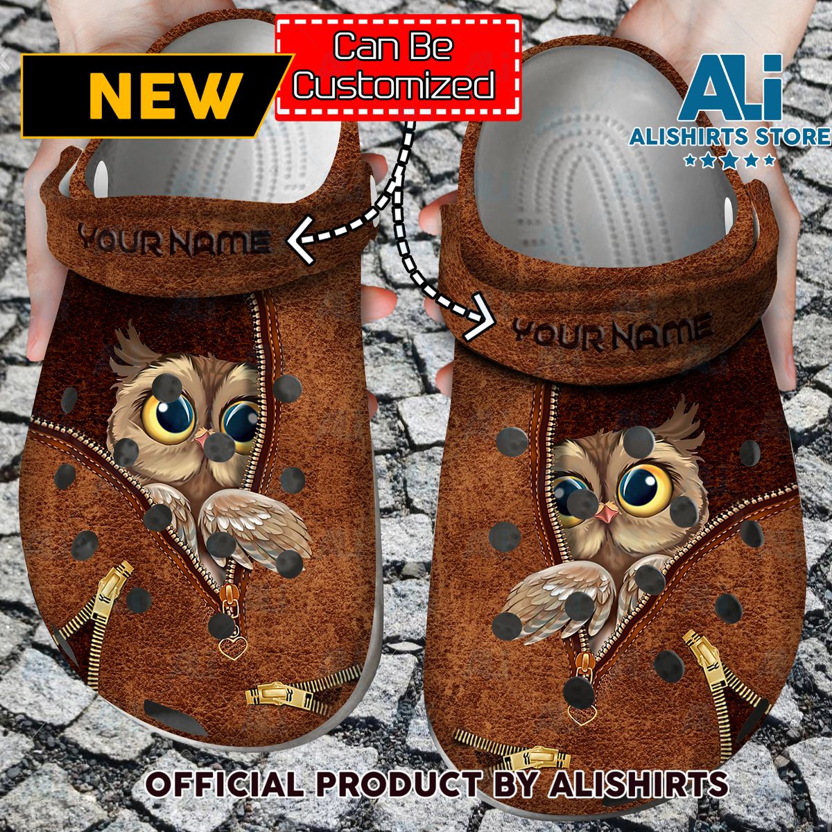 Owl Zipper Crocs Crocband Clog Shoes