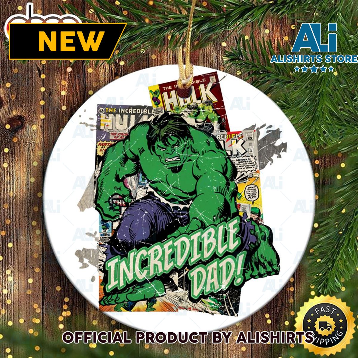 Marvel Hulk Incredible Dad Father S Day Marvel Ornaments