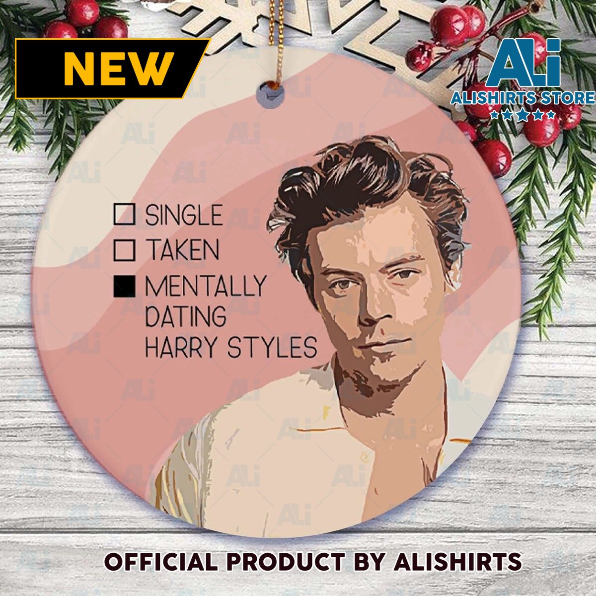 Harry Styles Gifts Mentally Dating Ornament 20212