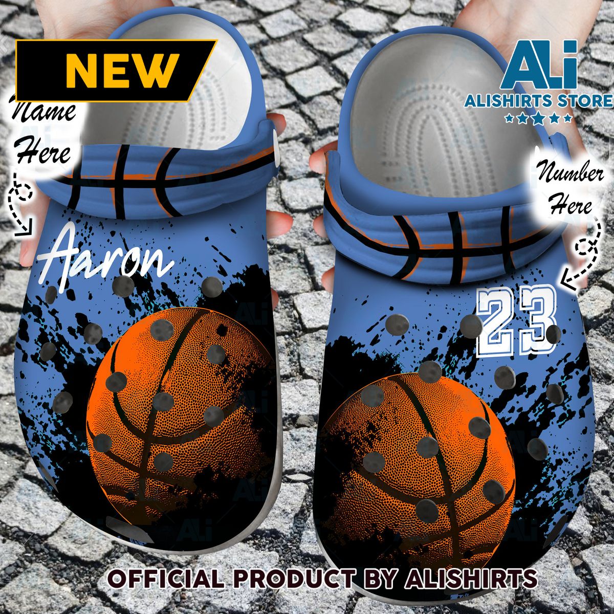 Personalized Basketball Grunge Crocs Crocband Clog Shoes