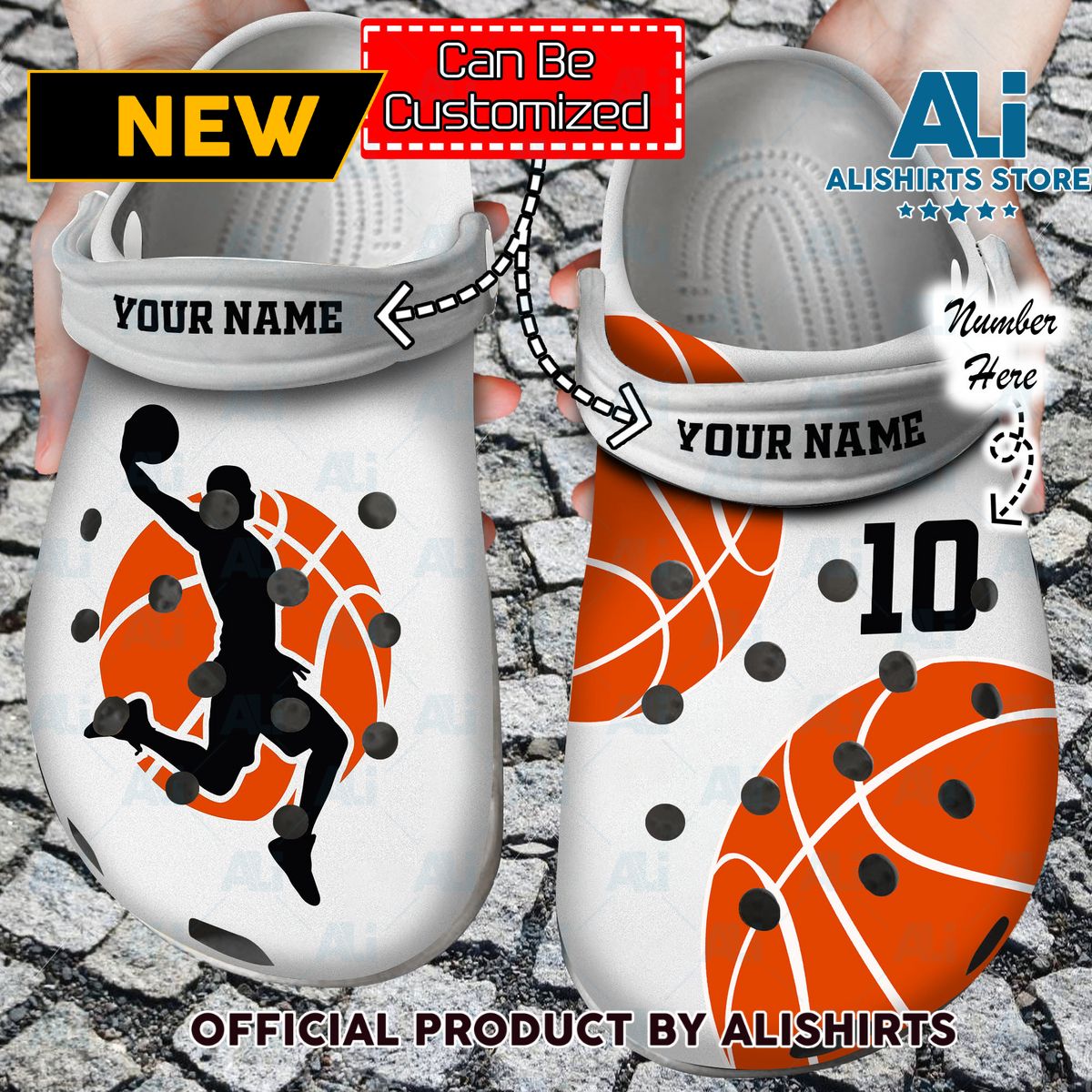 Personalized Basketball Player Against Ball Crocs Crocband Clog Shoes