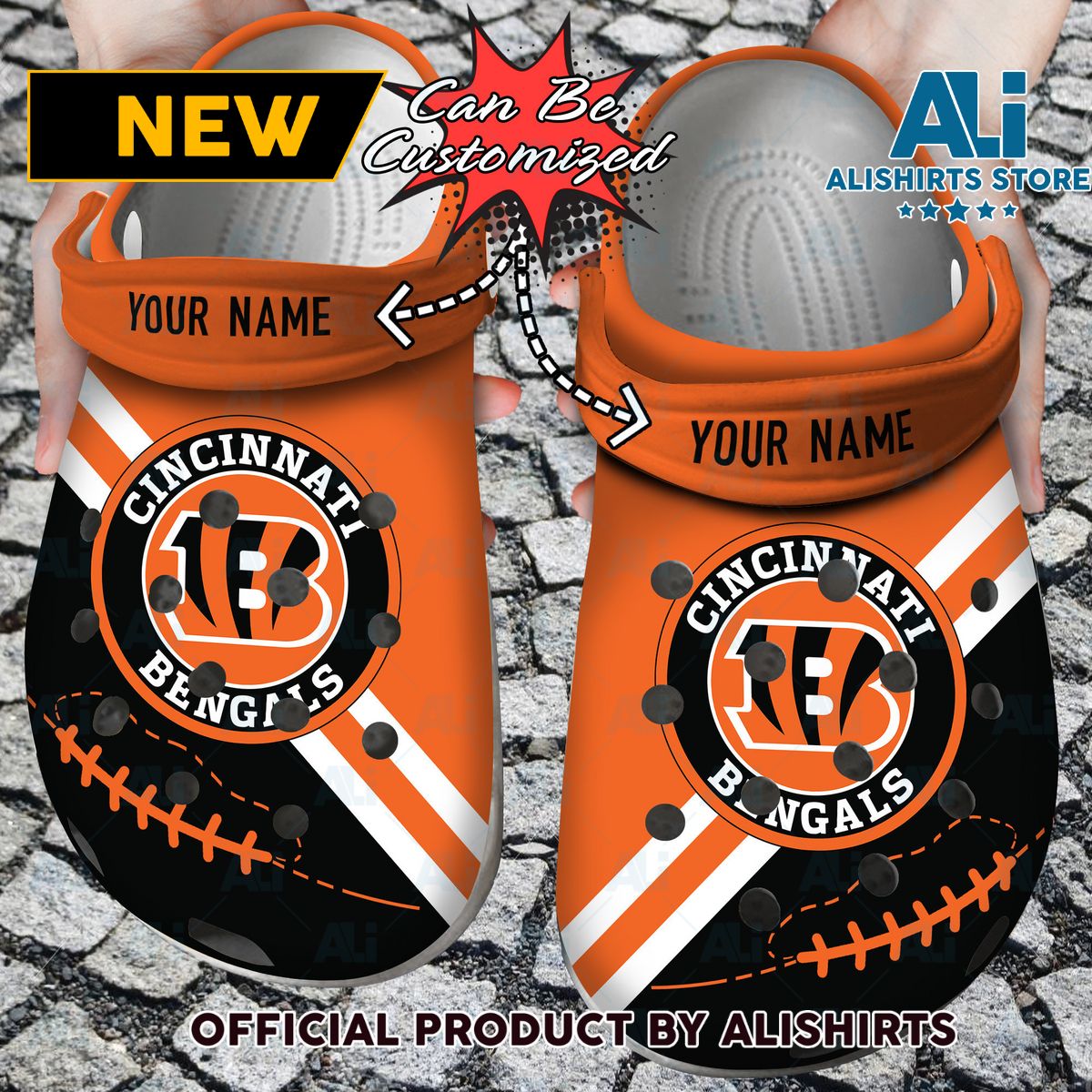 Personalized C.Bengals Football Team Rugby Crocs Crocband Clog Shoes