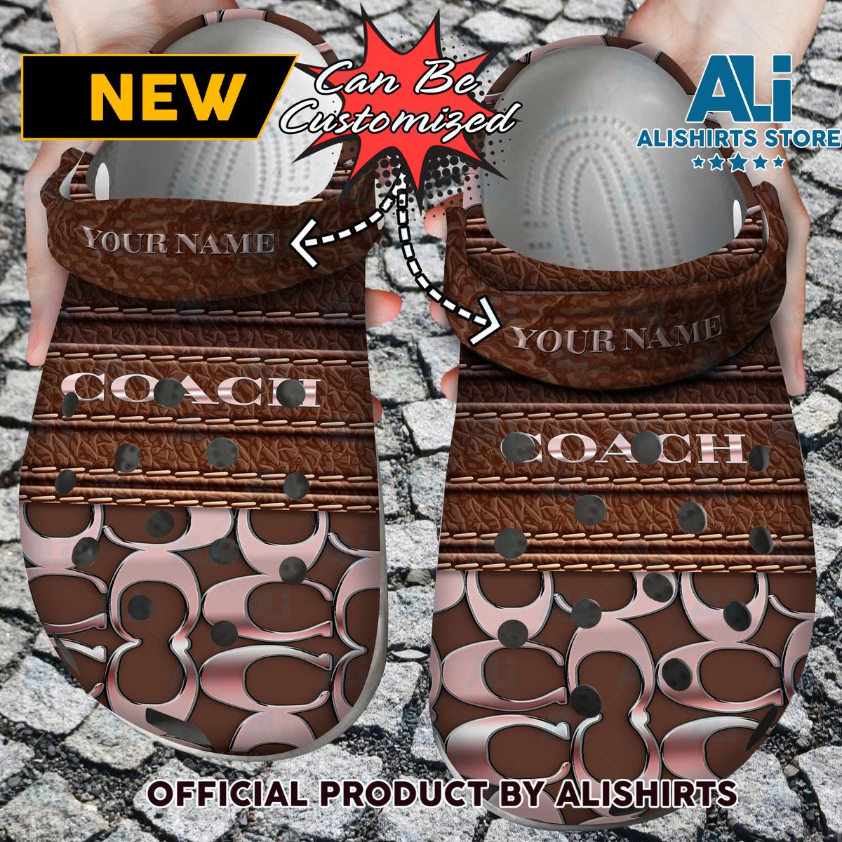 Personalized Coach NY Crocs Crocband Clog Shoes - X021