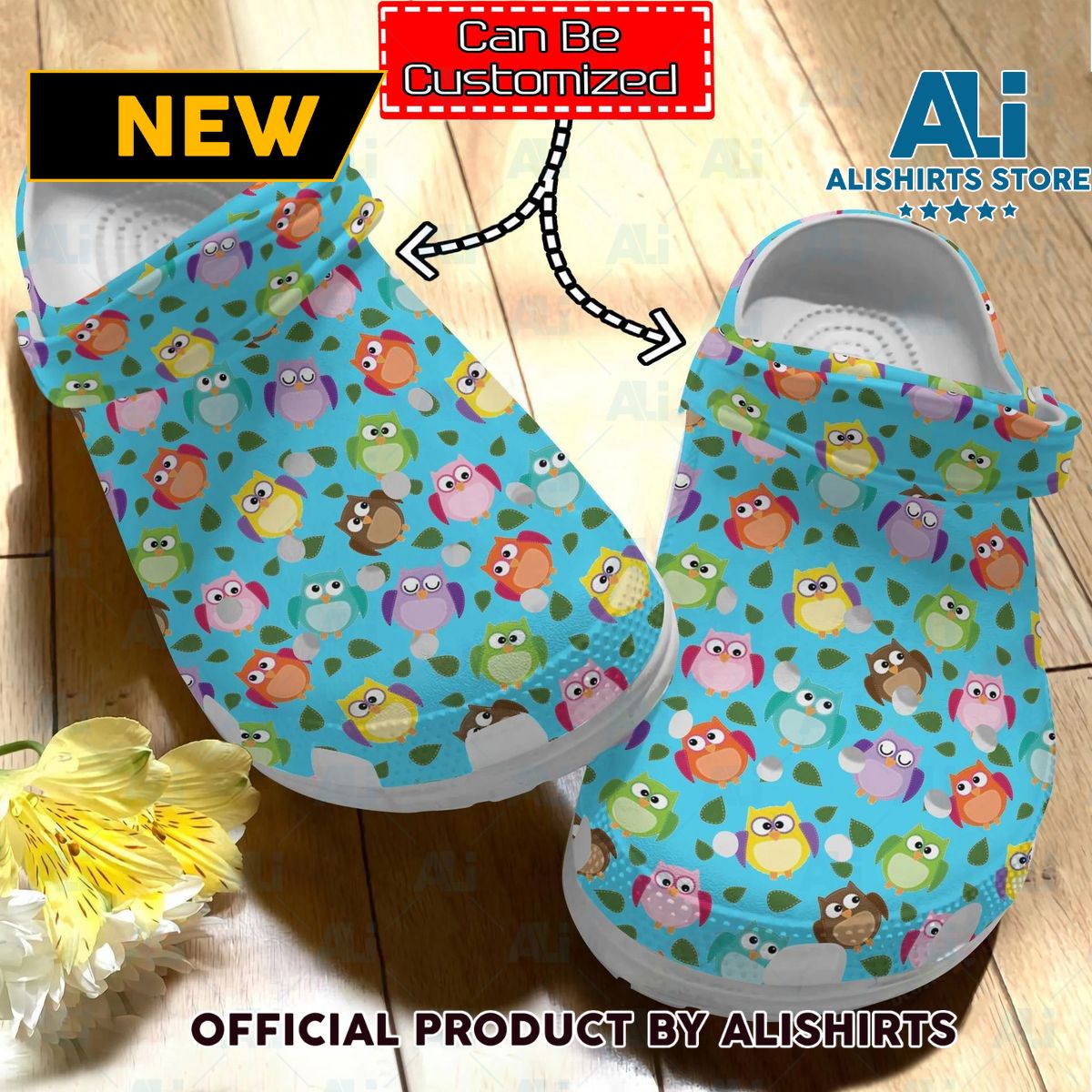 Personalized Cute Owl Pattern Crocs Crocband Clog Shoes