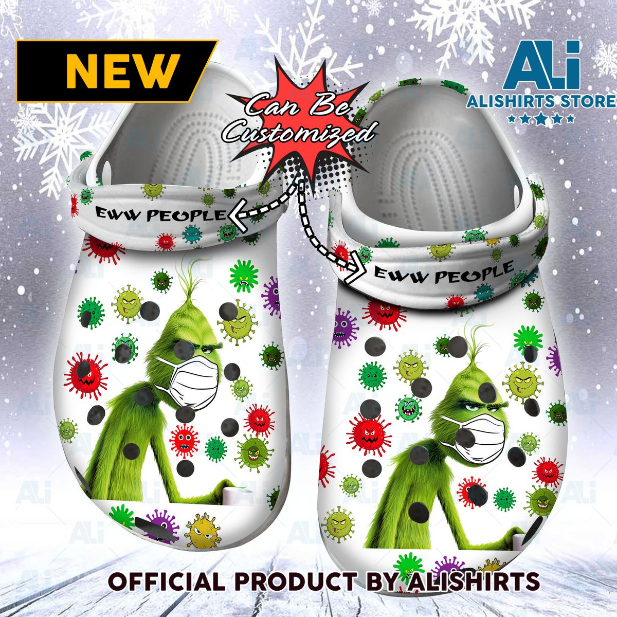 Personalized Ew People The Grinch Crocs Crocband Clogs Classic Crocs Crocband Clogs Shoes