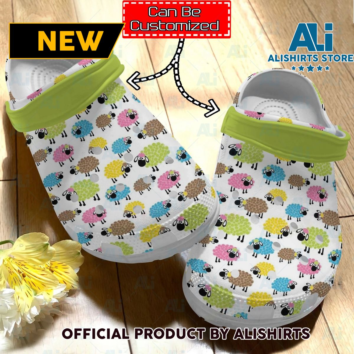 Personalized Farmer Lovely Sheeps Pattern Crocs Crocband Clog Shoes