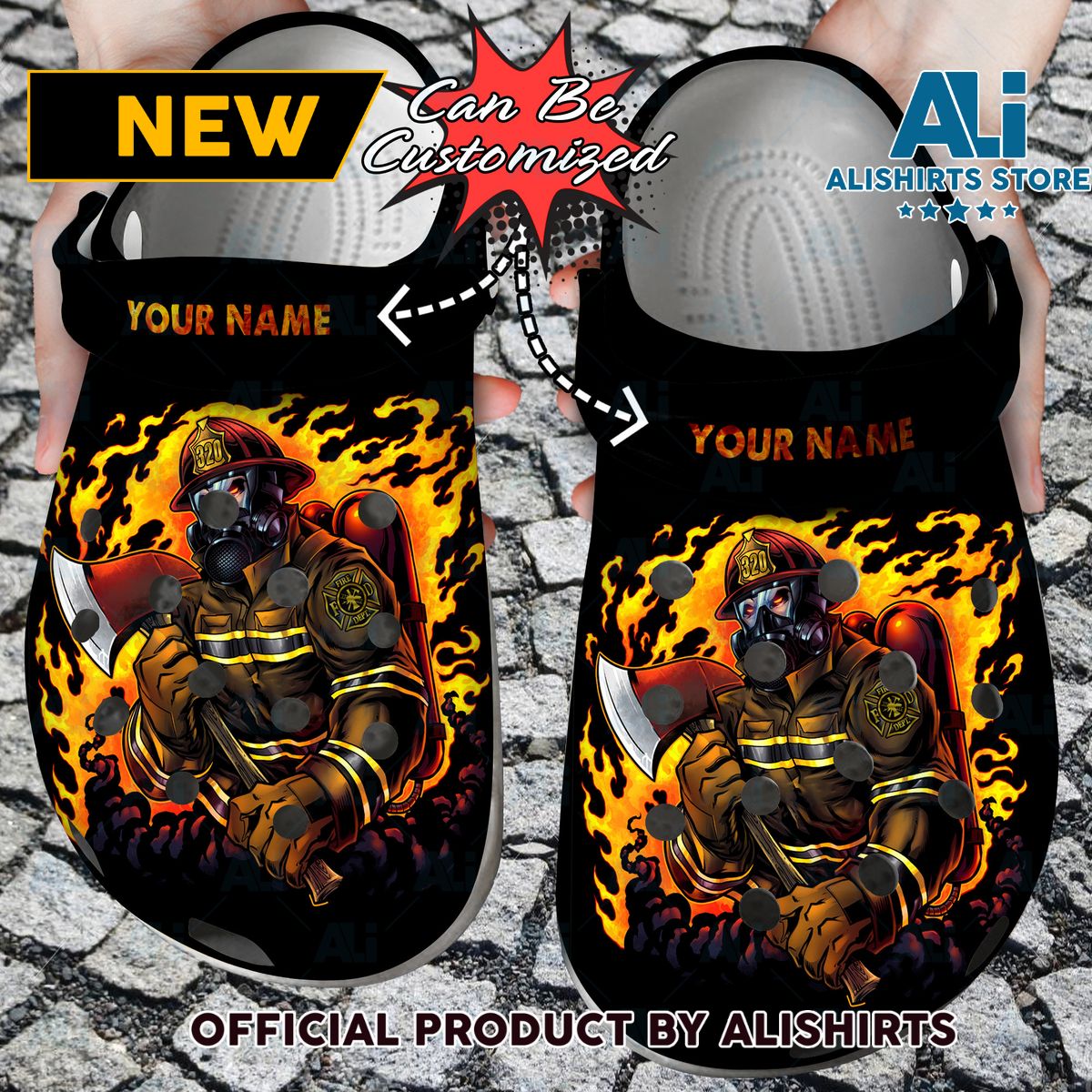 Personalized Fire Firefighter Man Crocs Crocband Clog Shoes