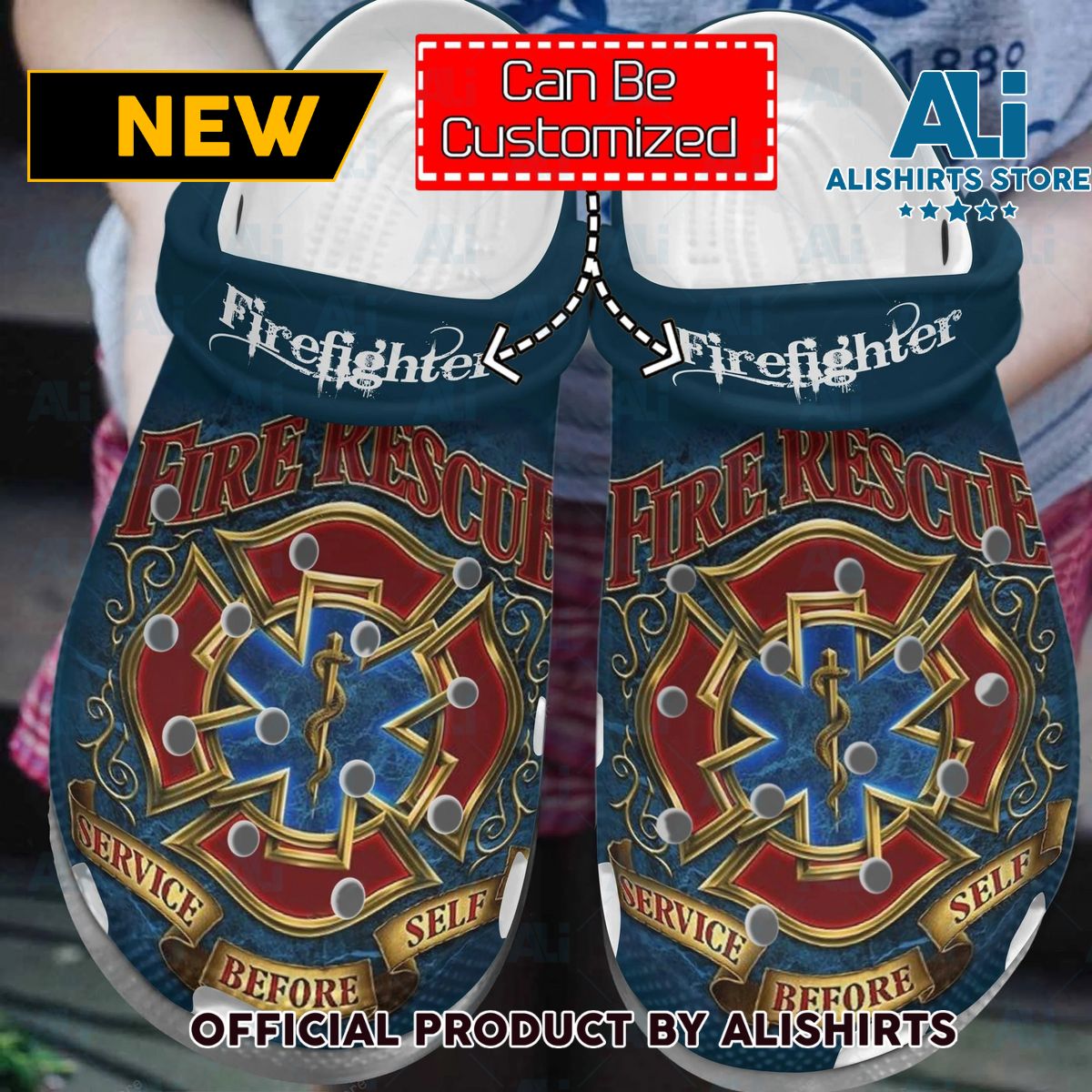 Personalized Fire Rescue Service Before Self Crocs Crocband Clog Shoes