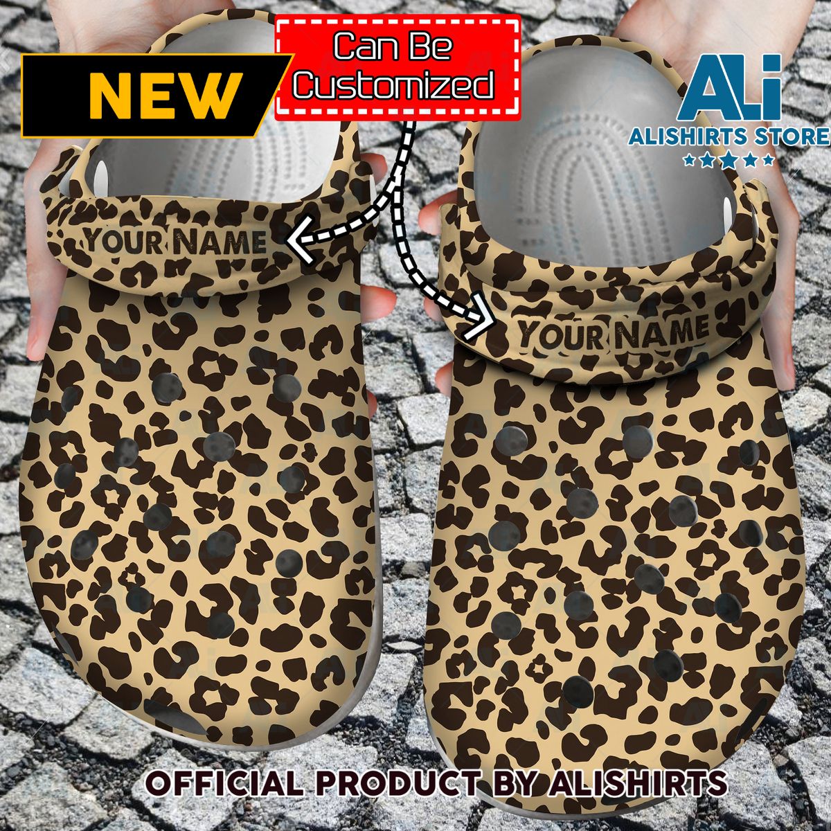 Personalized Flat Cheetah Animal Print Pattern Crocs Crocband Clogs Crocs Crocband Clog Shoes