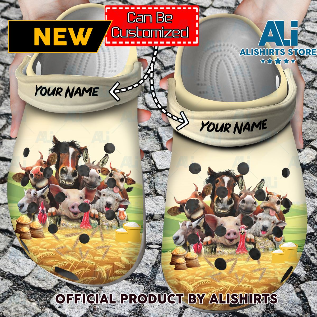 Personalized Funny Farm With Animals Country Girl Crocs Crocband Clog Shoes