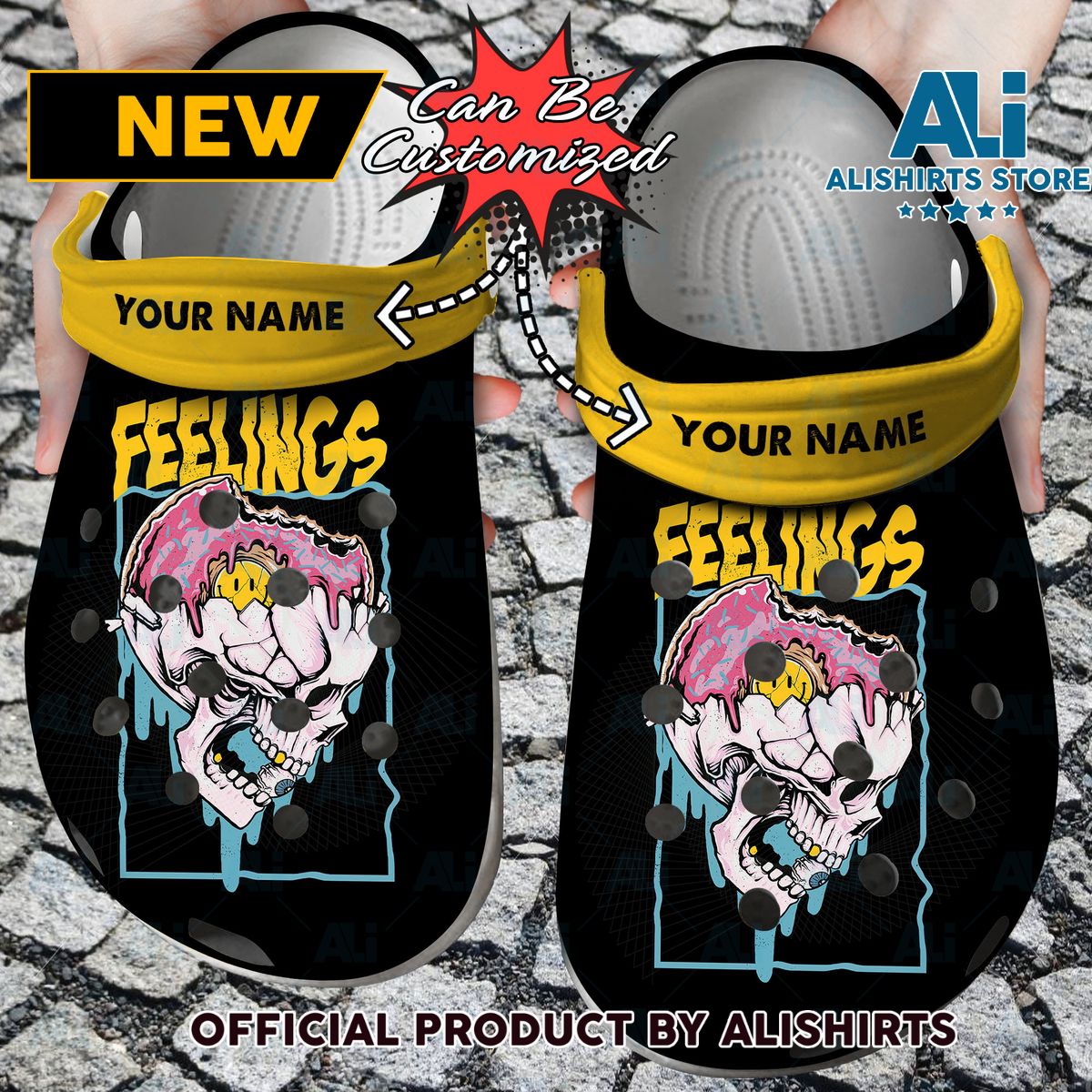 Personalized In My Feelings Skull Graphic Crocs Crocband Clog Shoes