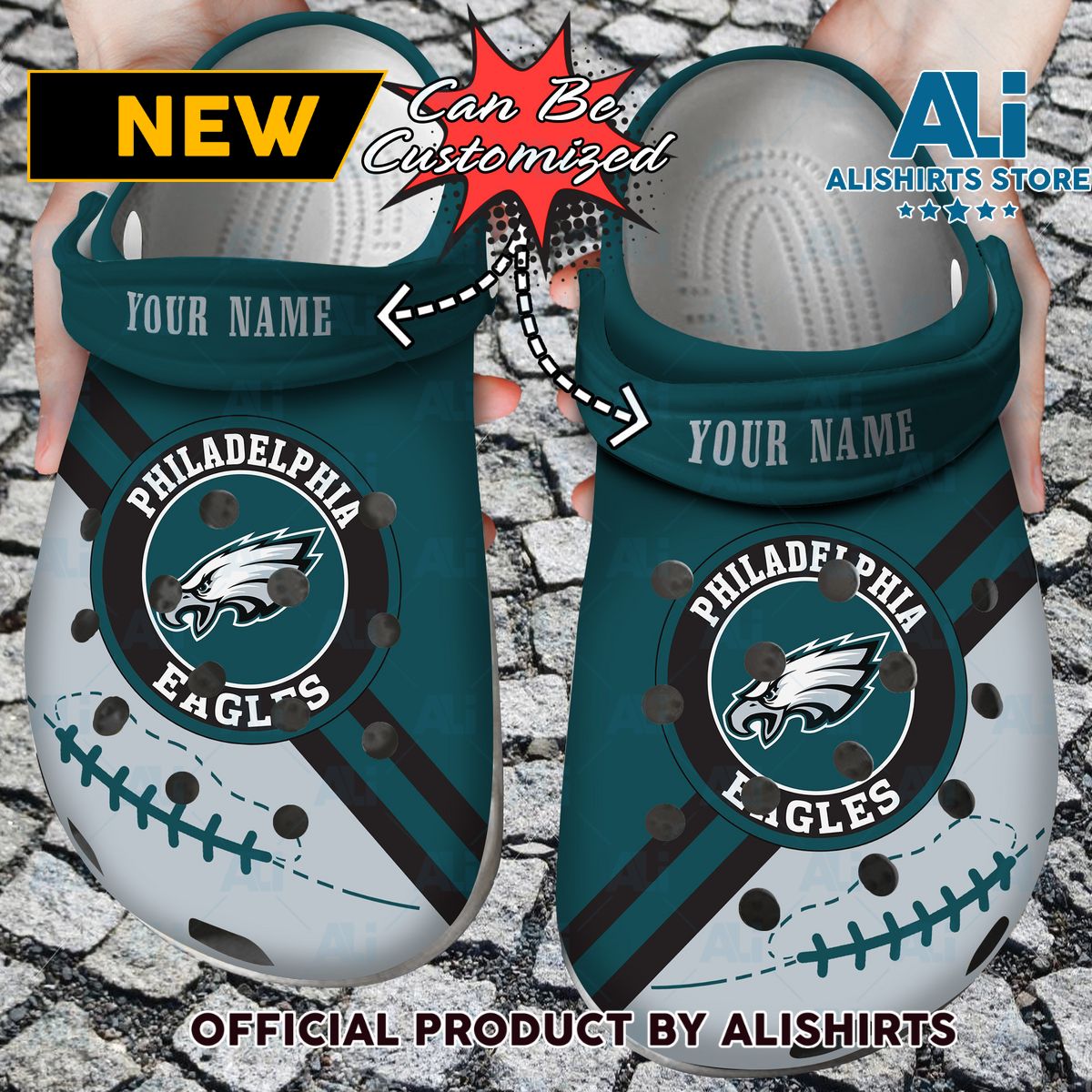 Personalized P.Eagles Football Team Rugby Crocs Crocband Clog Shoes