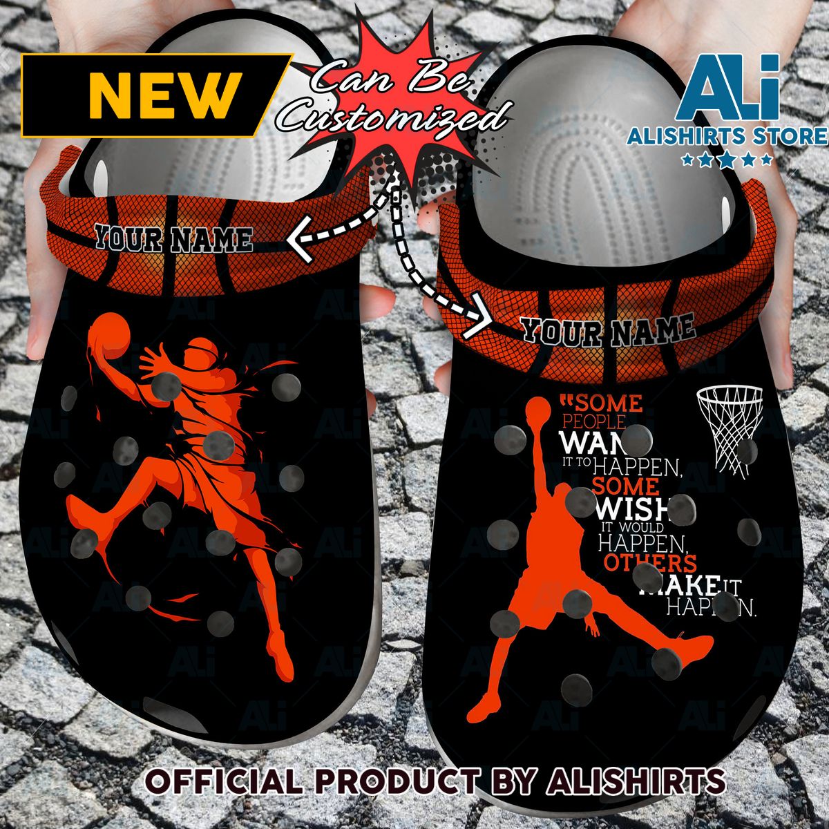 Personalized Playing Basketball Player Crocs Crocband Clog Shoes