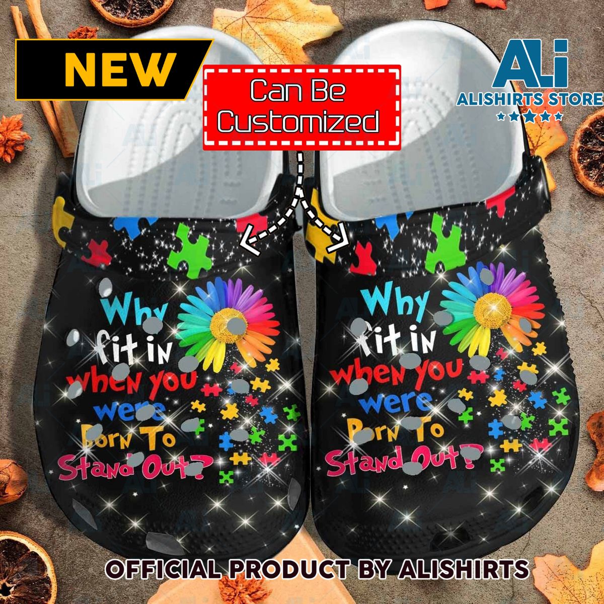 Personalized Puzzle Flower Autism Awareness Crocs Crocband Clog Shoes