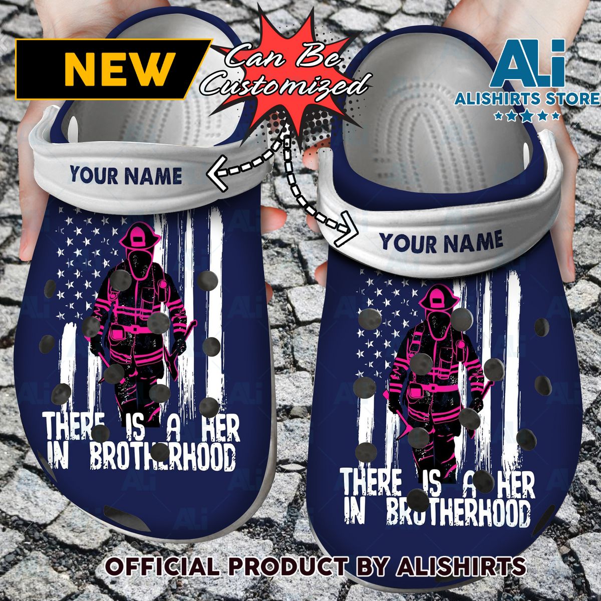 Personalized There Is A Her In Brotherhood Crocs Crocband Clog Shoes