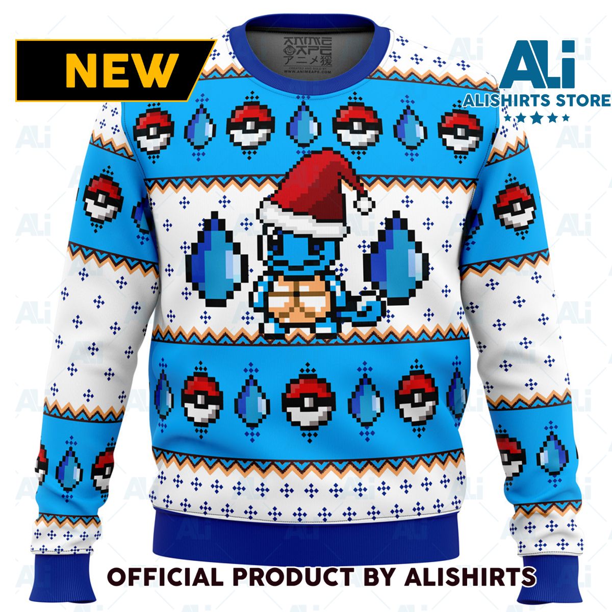 Pokemon Squirtle Ugly Christmas Sweater - LU71