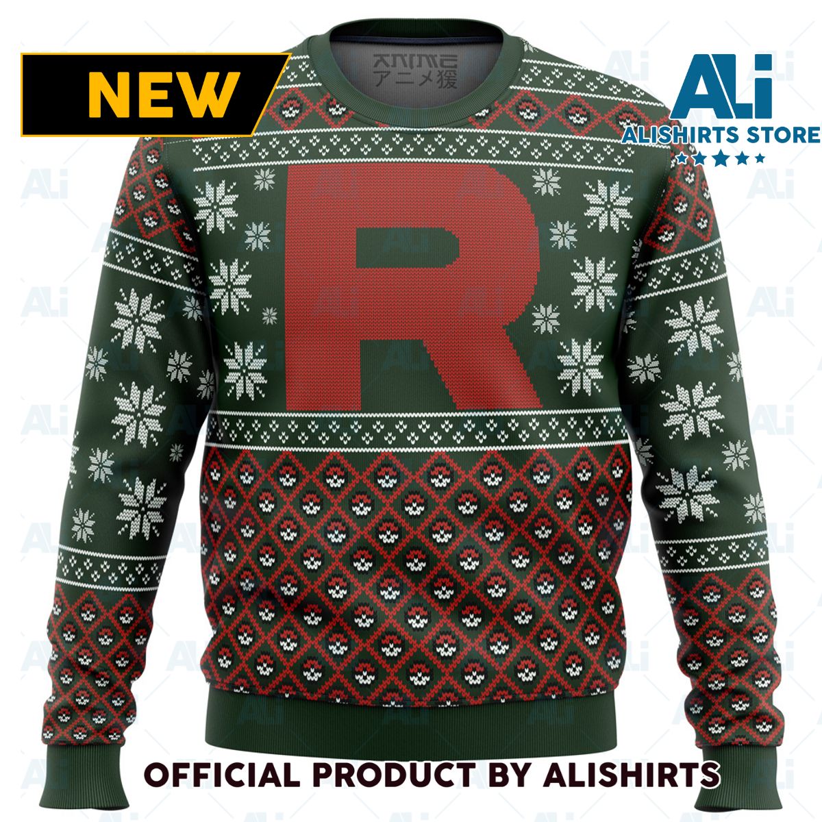 Pokemon Team Rocket Ugly Christmas Sweater - X091