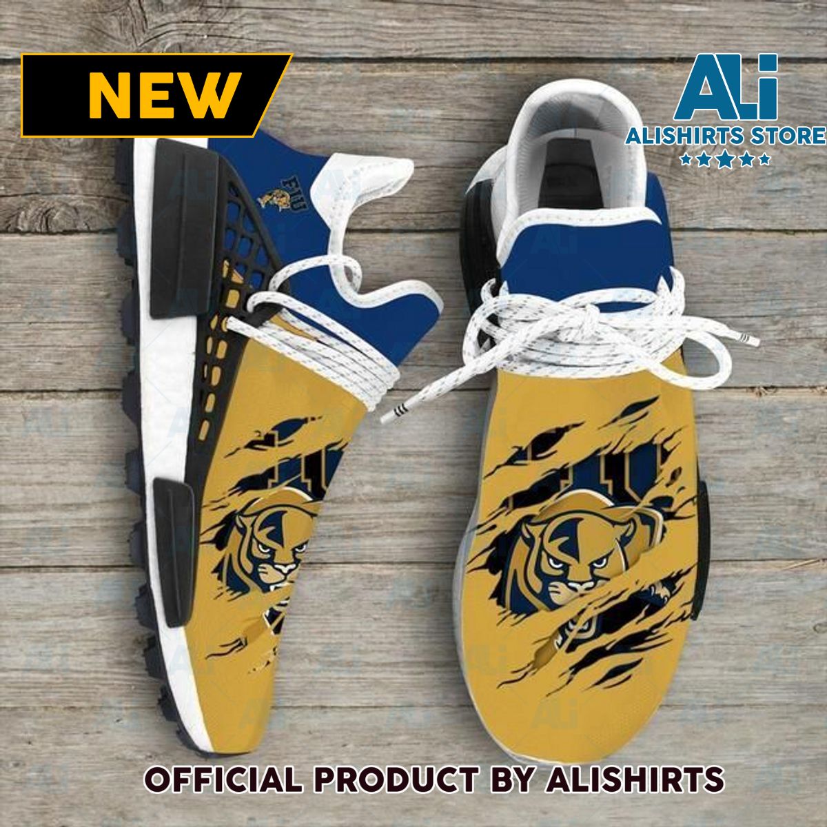 Fiu Panthers Ncaa NMD Human Race shoes Adidas NMD Sneakers