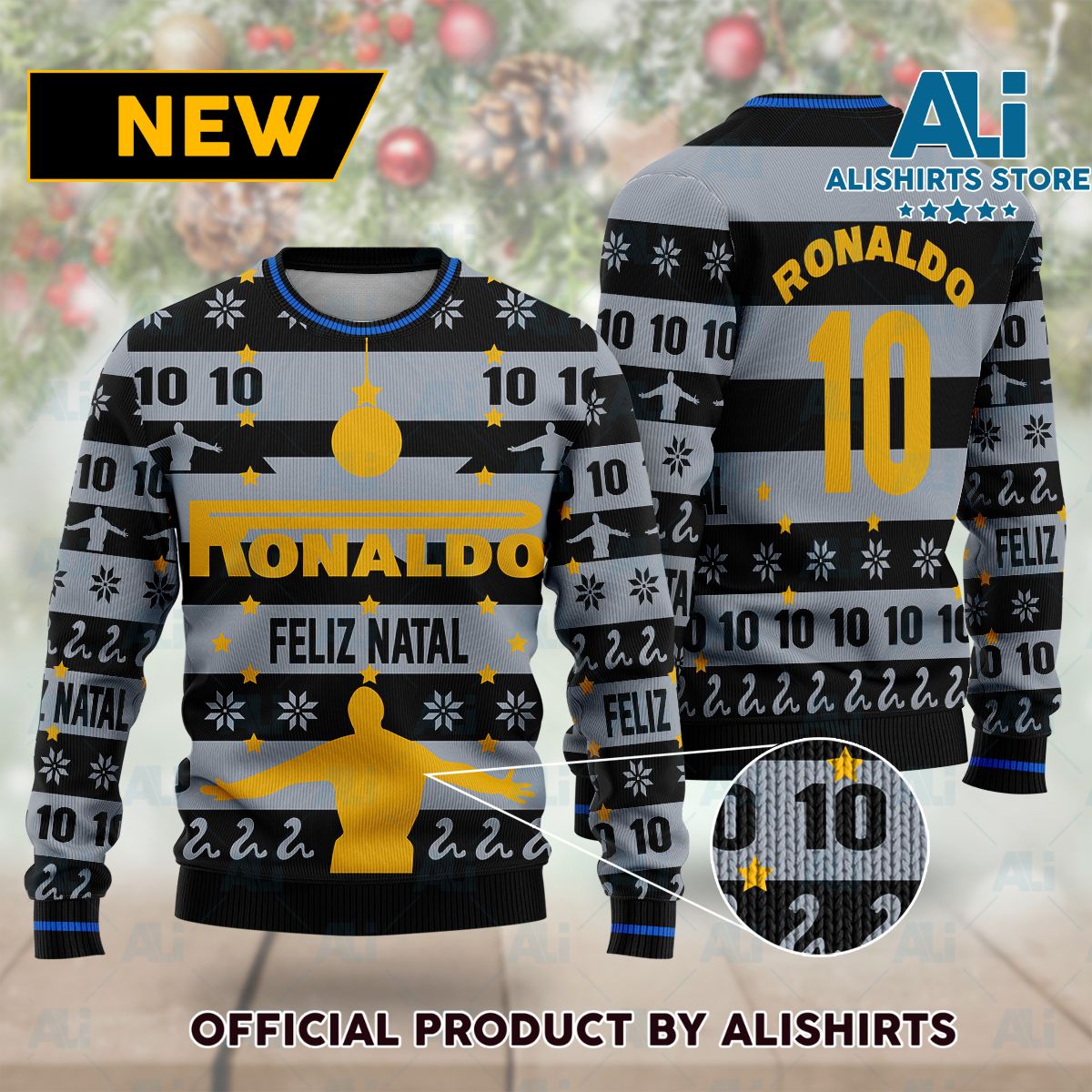 RONALDO  10 FELIZ NATAL CHRISTMAS JUMPER SWEATER