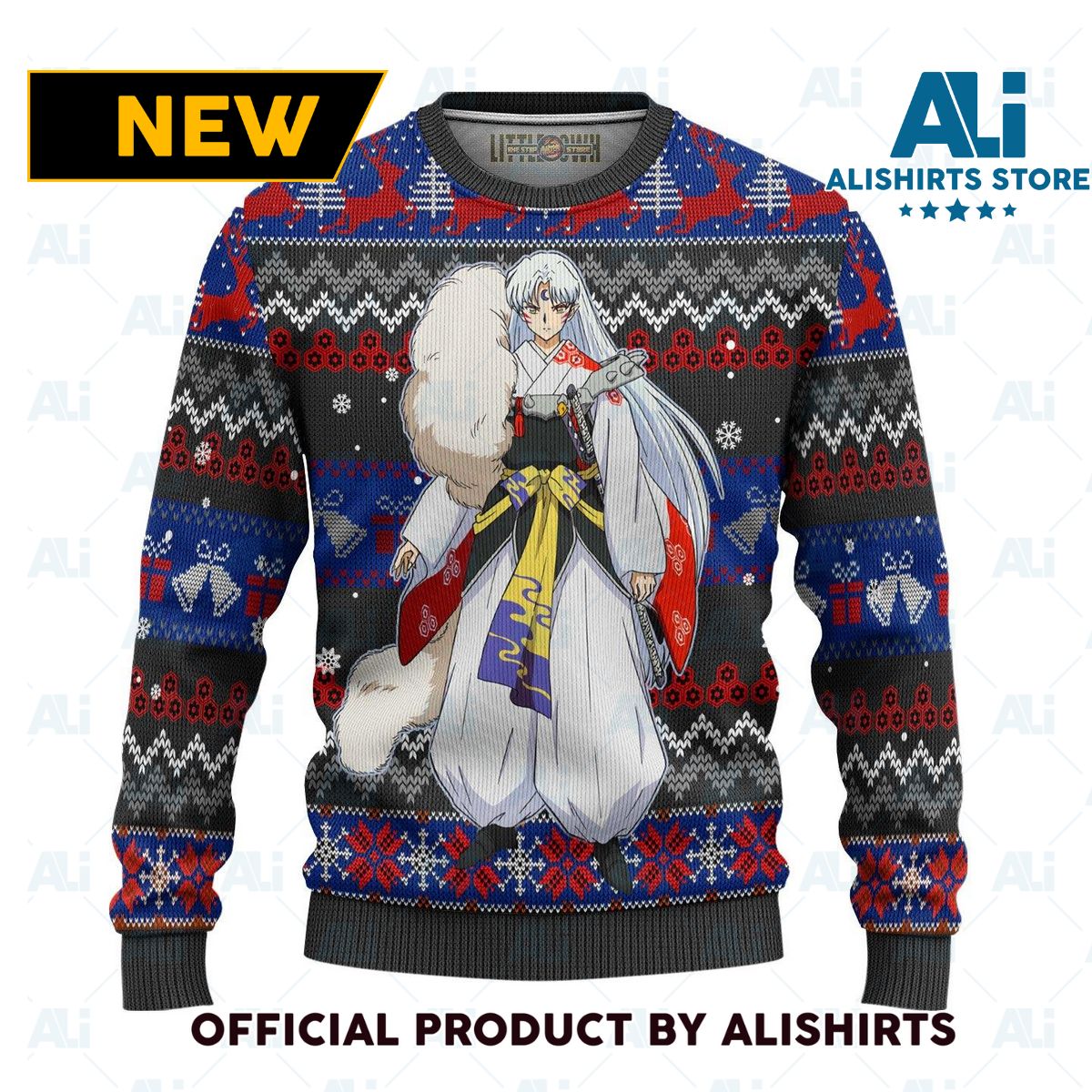 Sesshomaru Ugly Christmas Sweater Inuyasha Anime