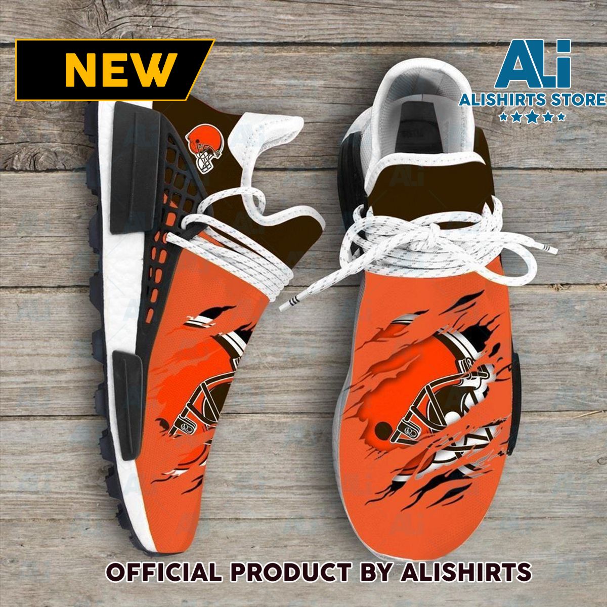 Cleveland Brown NFL Sport Teams NMD Human Race Adidas NMD Sneakers