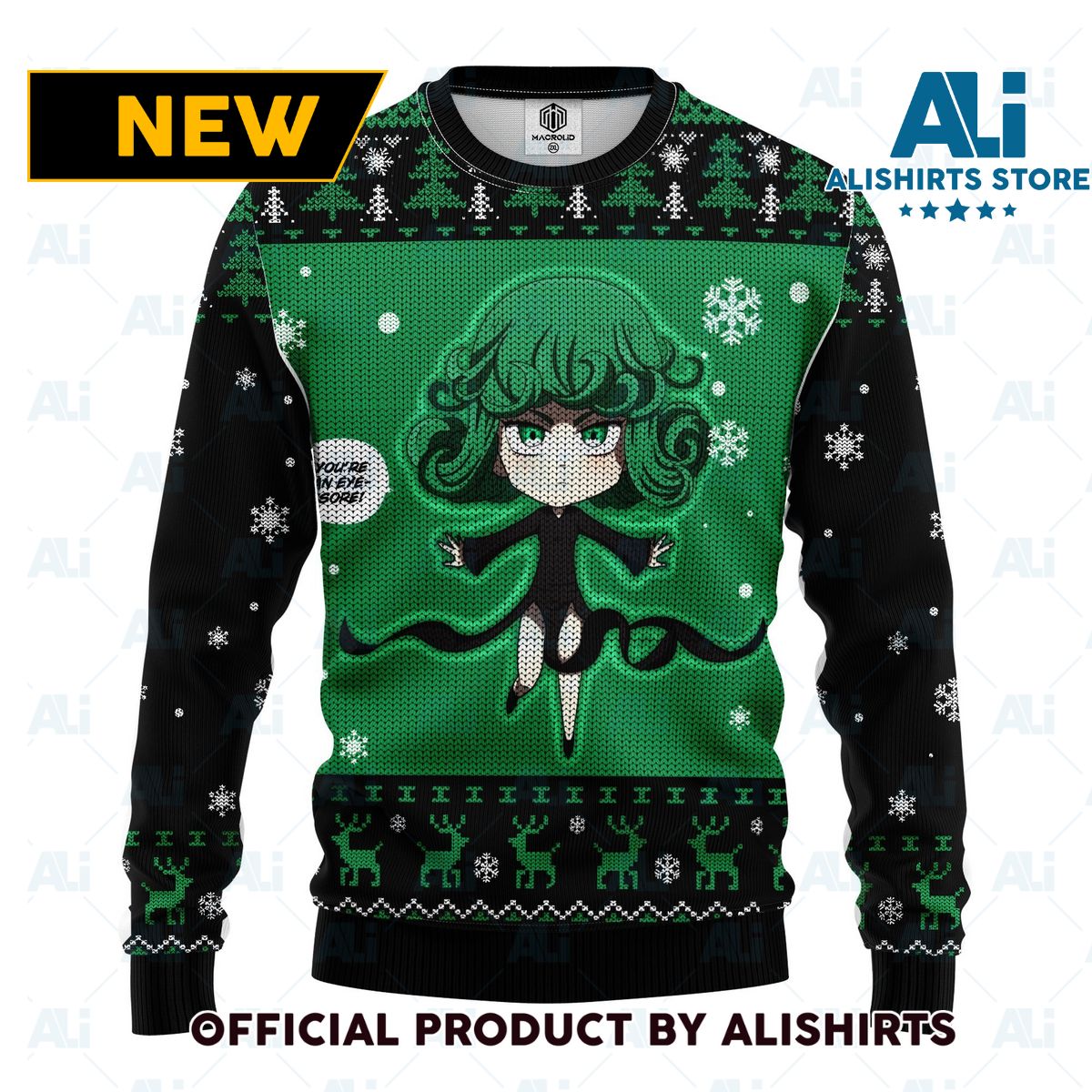 Tatsumaki One Punch Man Anime Ugly Christmas Sweater