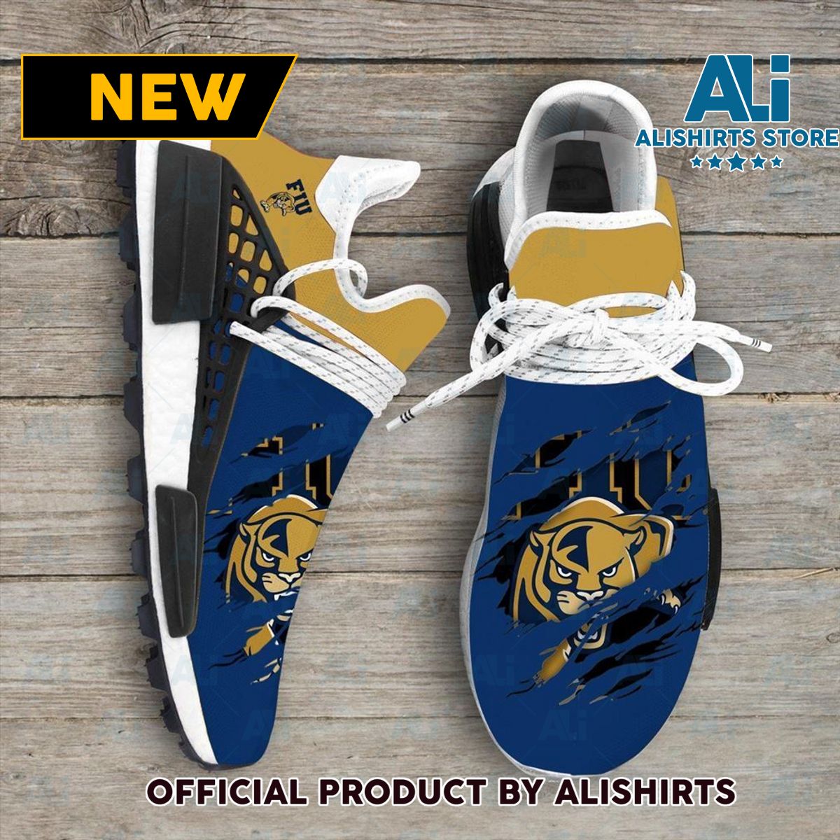 Fiu Panthers NCAA Sport Teams Human Race Adidas NMD Sneakers